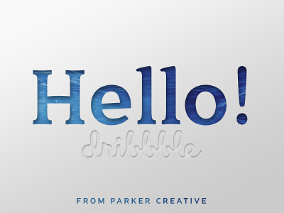 Hello Dribbble Community! font foundry glyphs graphic design illustrator parker creative sans-serif serif type typography