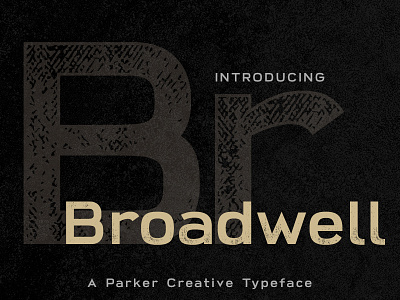 Broadwell - Wide Sans-Serif distressed font retro sans serif vintage wide body