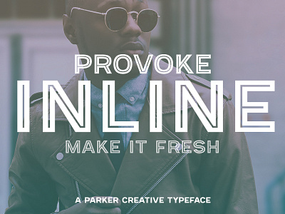 Provoke - A Fresh Inline Typeface fresh funky inline provoke sans sans serif
