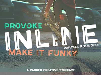 Provoke Dribble Funky fresh funky inline provoke sans serif typeface