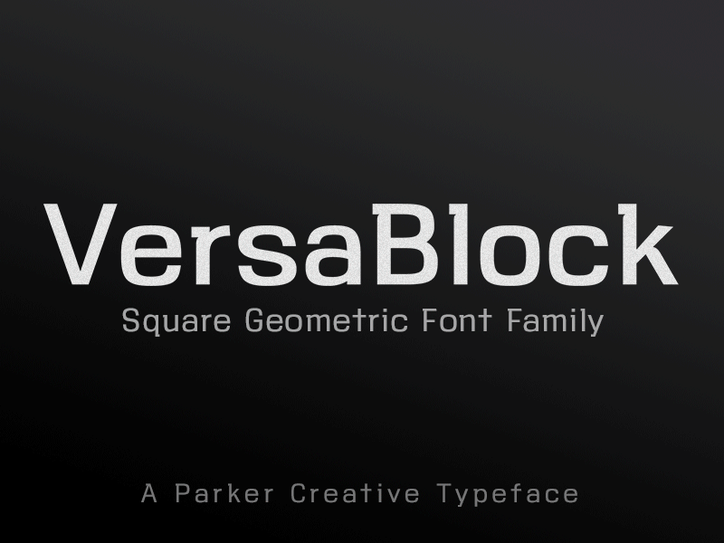 VersaBlock Geometric Sans Serif bold bold logo branding clean fresh modern powerful sans serif typeface versatile