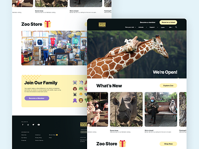 Zoo website website landing page design