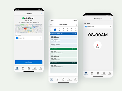 Check in & out Assistant 5g assistant auto track automatically check in check out end user enterprise product location map mobile design mobile product qr code saas time time tracker