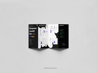 w2k art space brochure art space branding brochure design design education entertainment illustration