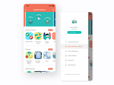 woobo parent app app application education engange parent robot ux design