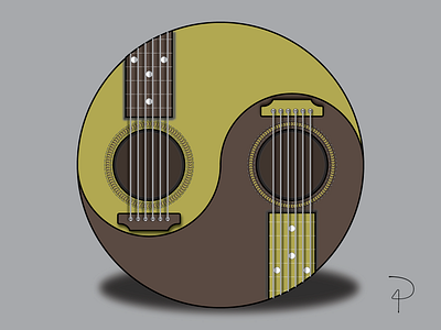 guitar yin and yang design graphic design illustration illustration art illustrator ilustrator vector