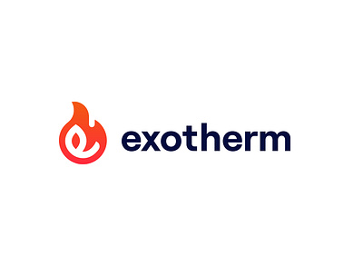 Branding - Exotherm branding design fire icon logo marine oil