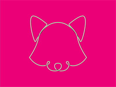 Line Fox animal clean color colorful design digital fox line logo logotype vector