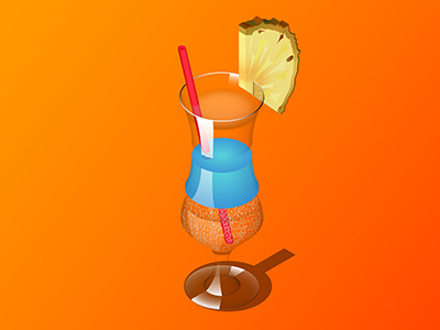 BlueLagoon art coctail digital flat graphics illustration infographic isometric vector