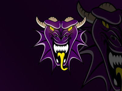 Dragon Mascot Logo art branding dark design dragon evil identity illustration logo logotype mascot vector