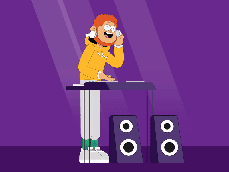 Prisoner of Rhythm animation character characteranimation characterdesign dj dribbble dude guy illustration music nightclub rigging