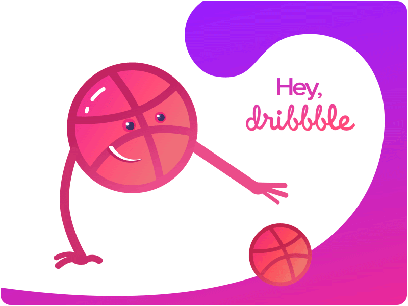 Hey there! basketball debut dribbble first hello hey hi shot