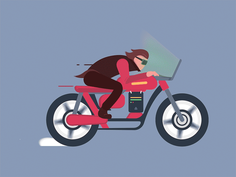 Motion Designer animation bike character moto motocycle