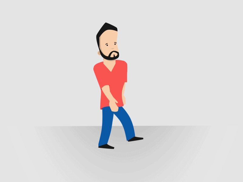 Beard Man Walk Cycle 2d after effects animation motion design motion graphics walk cycle walking