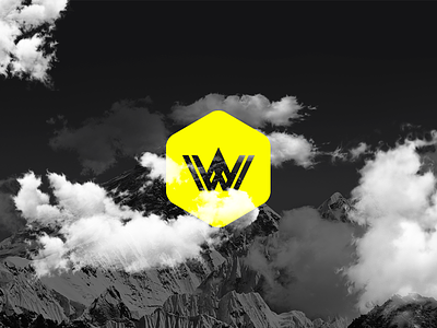 WOFI - Logo - Branding bucaramanga clouds colombia geometric hexagon inspiration logo logofolio motañas mountains nubes yellow