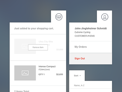 Widgets cart e commerce filter profile shopping sort widgets