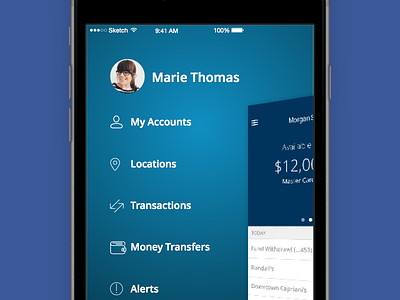 Morgan Stanley Bank App bank banking app clean flat ios iphone minimal mobile money morgan stanley native phone