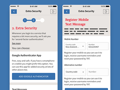 Realme clean design google minimal mobile register security text