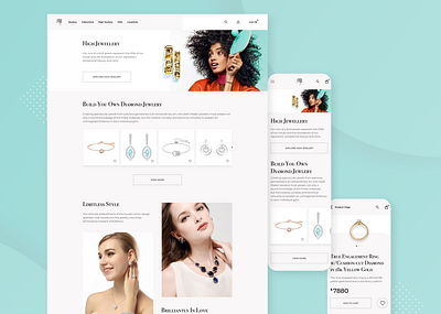 Luxury Jewelry Ecommerce Responsive Design design jewelry minimal mobile mobile ui responsive webdesign