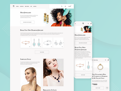 Luxury Jewelry Ecommerce Responsive Design