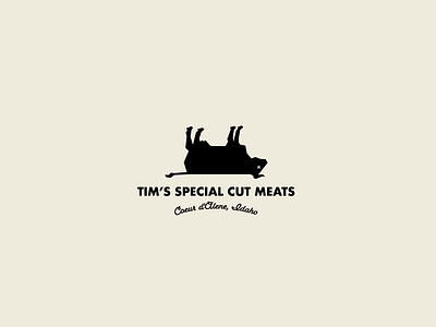 Tim's Special Cut Meats branding butcher cow icon idaho logo meat