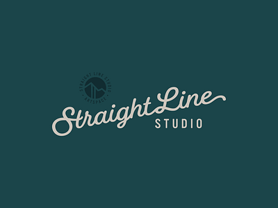 Straight Line Studio Logo art artspace aspen branding colorado cursive illustration logo mountains script skiing studio wordmark