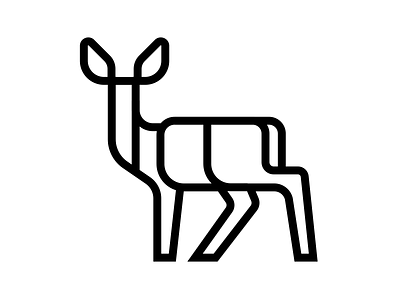 deer icon branding deer deer icon design icon icon design icons illustration logo modern illustration spot illustration thick lines vector vector art