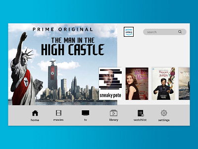 Amazon Prime Video - Proof of Concept amazon minimal simple ui user interface ux