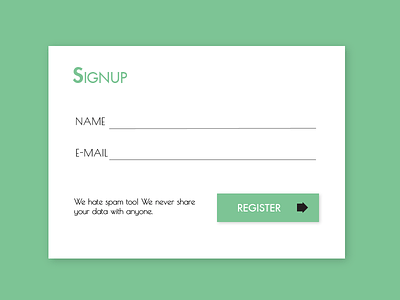 Daily UI Challenge - #001 Signup dailyui forms signup ui user interface