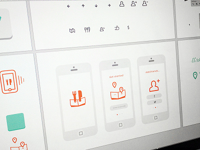 Branding (wip) app branding clean focus lab food fun icons interface iphone map menu search ui