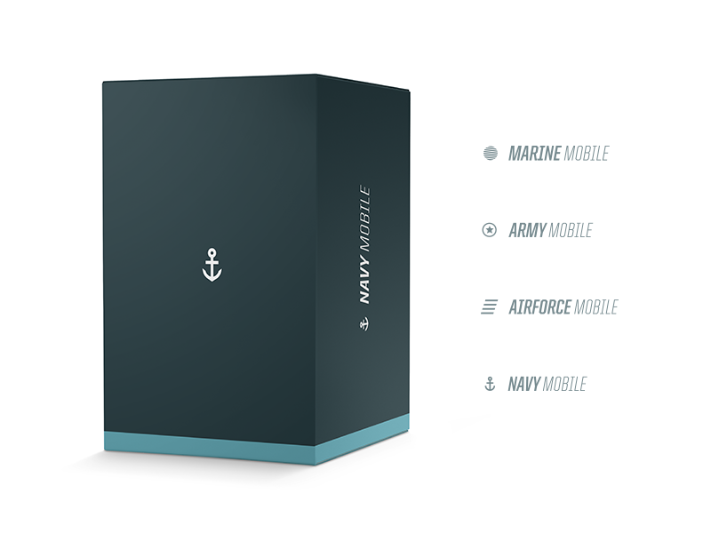 Navy Mobile focus lab flat color branding navy mobile cellular technology identity logo logo design packaging