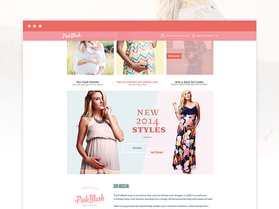 Pink Blush branding clean clothing fashion focus lab logo design maternity pink simple web web design