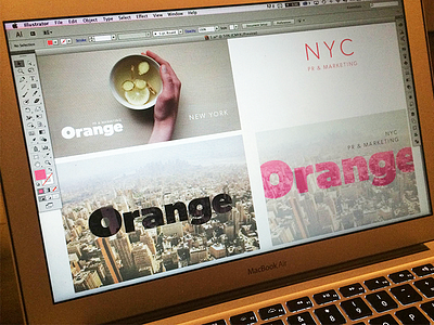 Orange NYC bold branding clean focus lab identity loud marketing nyc