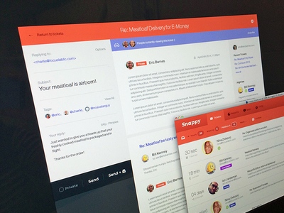 Reply Ticket branding focus lab interface snappy support tickets ui user interface