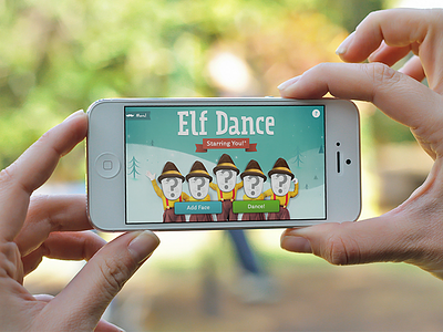 JibJab Elf Dance app app design branding elf focus lab interactive design ios jibjab mobile mobile design