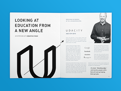 Udacity Exploration branding clean focus lab identity learn magazine article mock up perspective simple u udacity