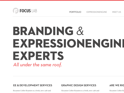 Home Page branding expressionengine header home page loud web design