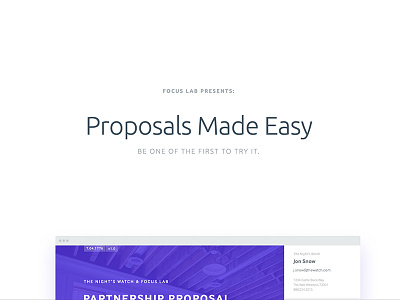 Create Better Proposals contracts focus lab product design proposal proposal tool proposals