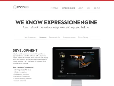 Expressionengine Page expressionengine minimal scroller web design