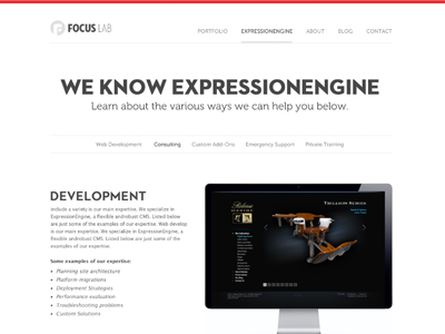 Expressionengine Page expressionengine minimal scroller web design