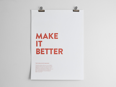 Make It Better focus lab growth make it better poster standards values