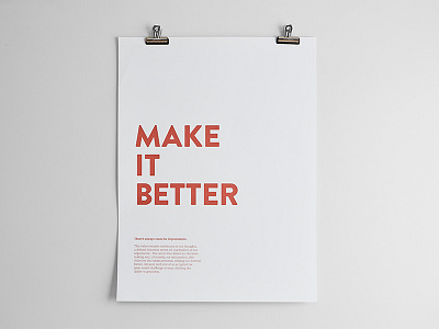 Make It Better focus lab growth make it better poster standards values