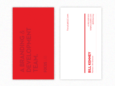 New Business Cards business card clean design letterpress minimal red