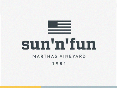 Sunnfun Flag branding design flag identity logo retro typography vintage