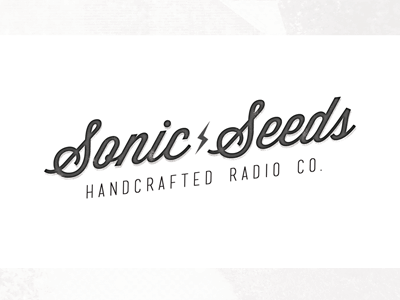 Handcrafted Radio branding clean design logo logotype retro texture typography vintage