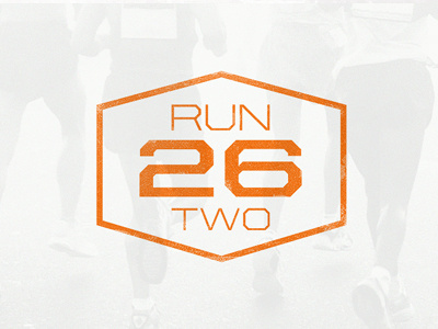 Run26two Badge badge branding design icon logo mark portfolio running