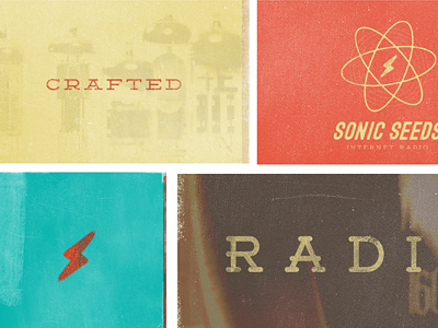 Crafted Radio branding color design identity logo radio retro vintage