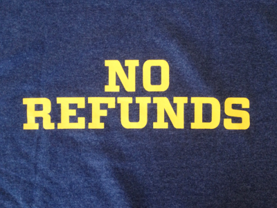No Refunds branding logo marthas vineyard rental shirts sun n fun