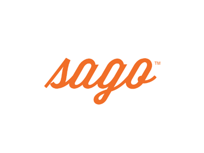 Sago Branding branding clean logo design marks orange sago simple white