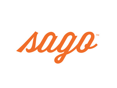 Sago Round 2 branding clean logo logo design marks orange sago simple white